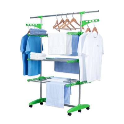 Herzberg 3-stufiger Wäscheständer Zum Trocknen Von Kleidung Grün